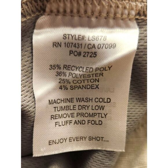 LINKSOUL Performance Golf Shorts Mens 38x10 light beige Poly - Picture 10 of 12